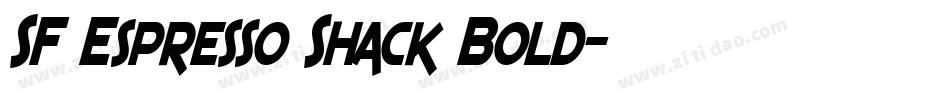 SF Espresso Shack Bold字体转换